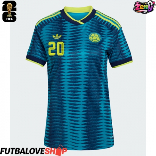 Dres Kolumbia Juan Fernando Quintero #20 Preč pre Ženy MS 2026 Krátky Rukáv